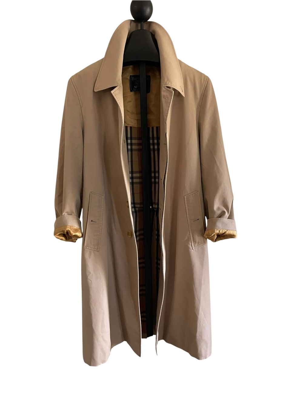Vintage Burberrys Made in England Nova Check Long Coat Women’s M/L